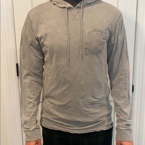 Grey long sleeve hoodie